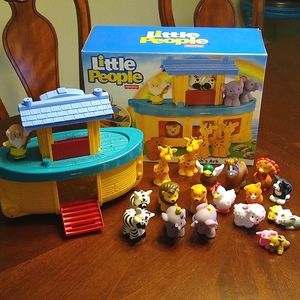 EUC Fisher Price Little People Noah's Ark with Bonus Animals